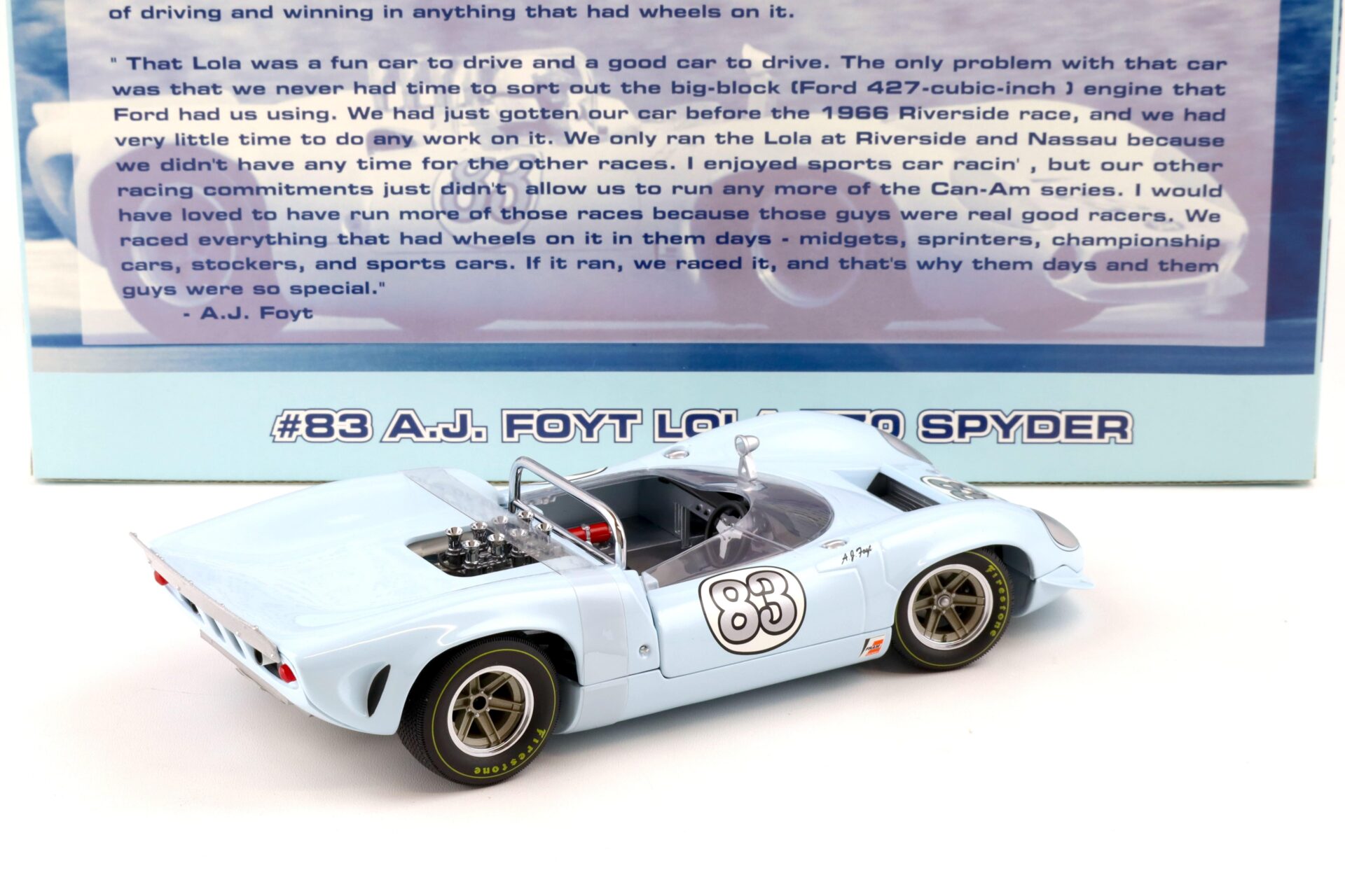 1:18 GMP Ford Lola T70 Spyder A.J. FOYT #83 light blue 12009