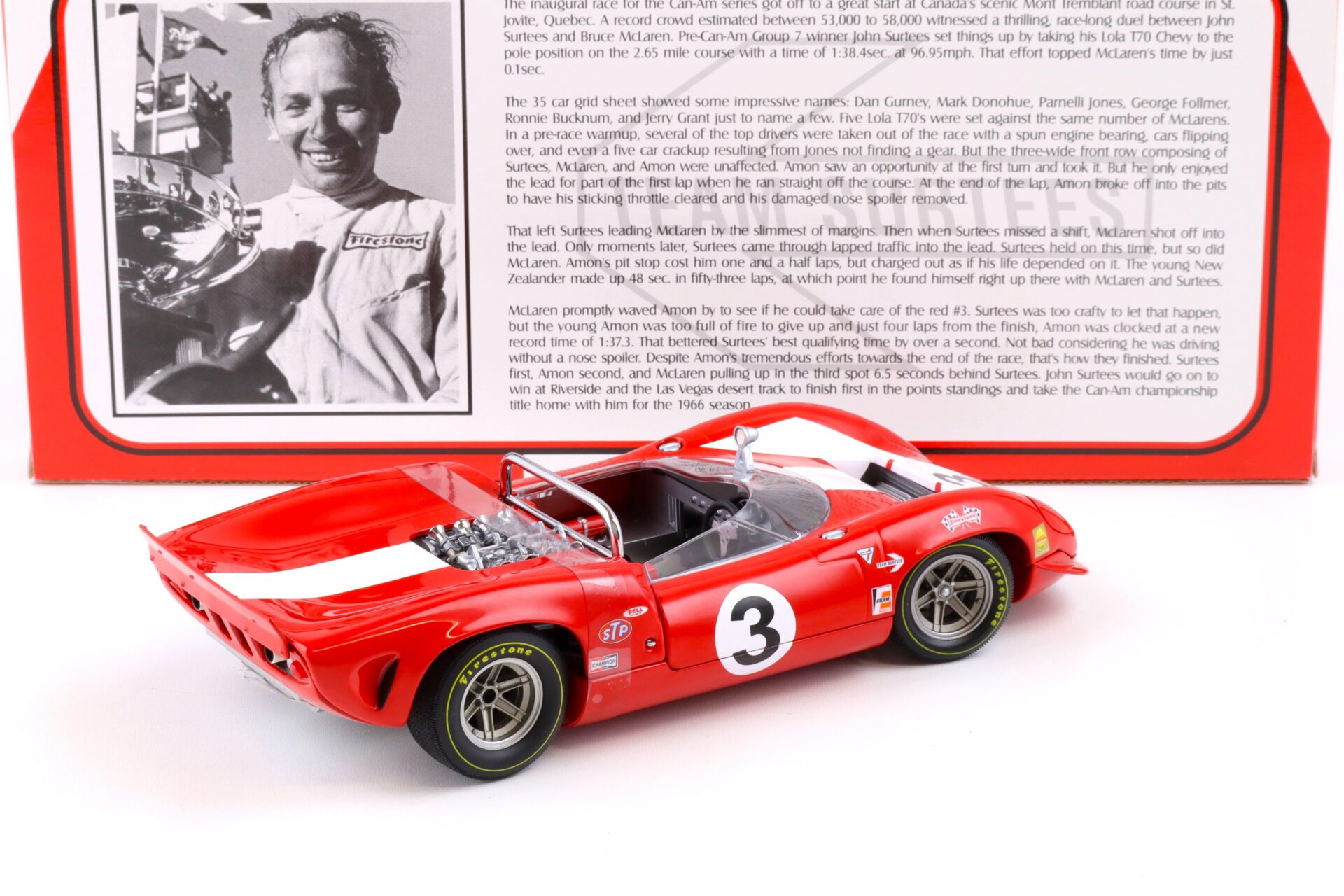 1:18 GMP 1966 Lola Spyder Team Surtees #3 John Surtees red 12004