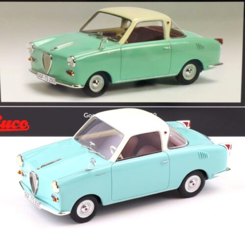 1:18 Schuco PRO.R18 Goggomobil Coupe TS 250 turquoise blue/ white