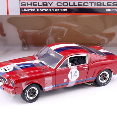 1:18 Shelby Collectibles Triple9 1966 Shelby GT 350R Coupe #BP14 red/ blue/ white