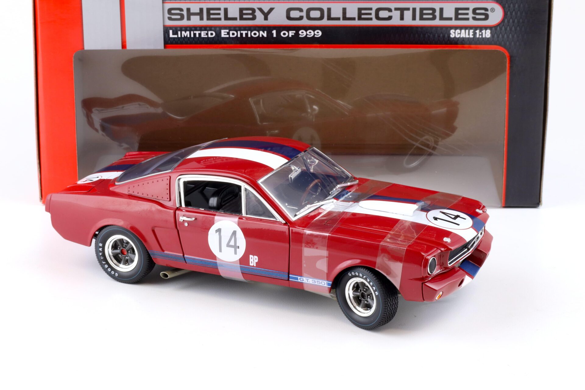 1:18 Shelby Collectibles Triple9 1966 Shelby GT 350R Coupe #BP14 red/ blue/ white