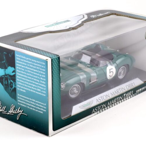1.18 Shelby Collectibles Aston Martin DBR1 Roadster #5 green metallic