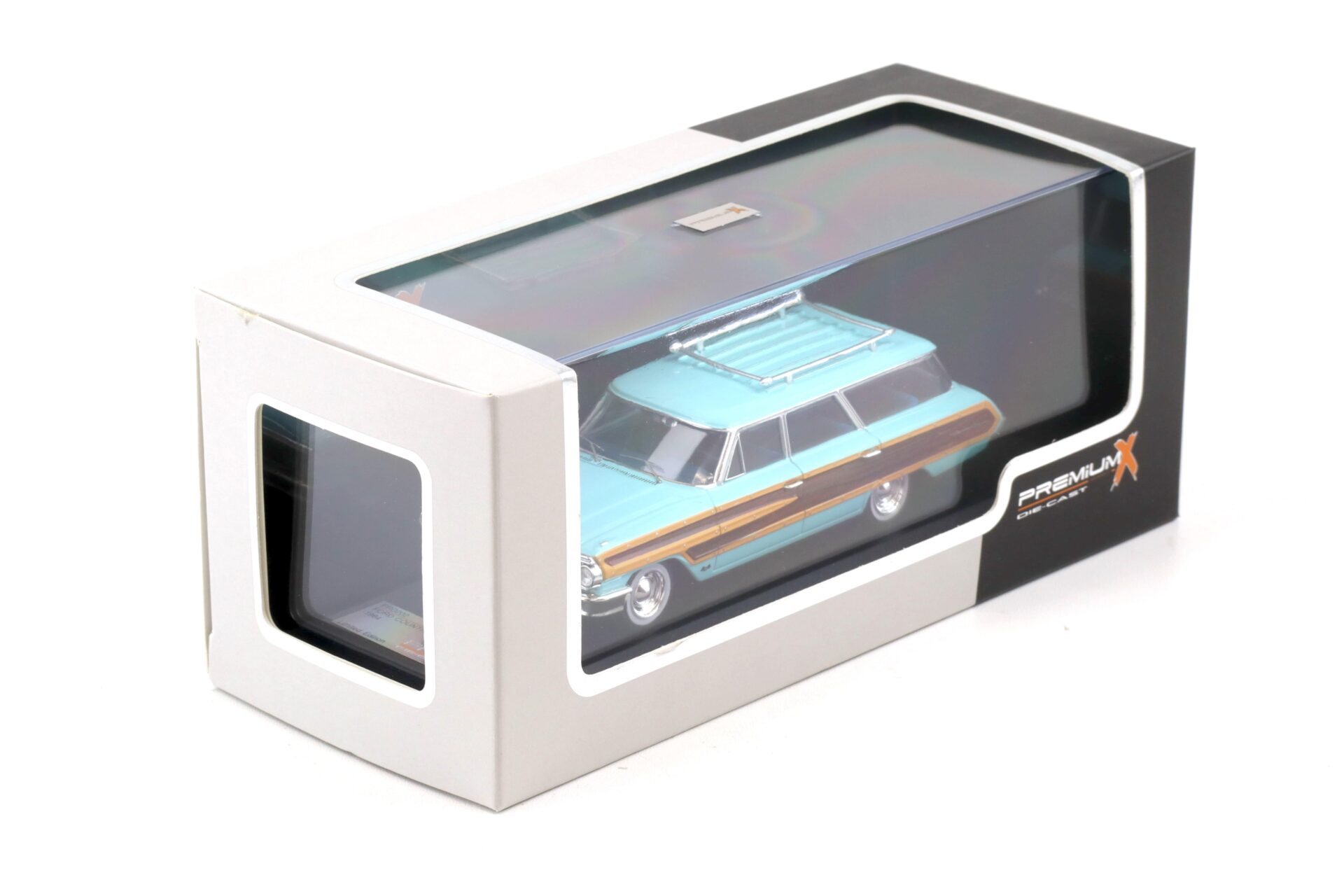 1:43 PremiumX Ford Country Squire 1964 light blue/ wood panels