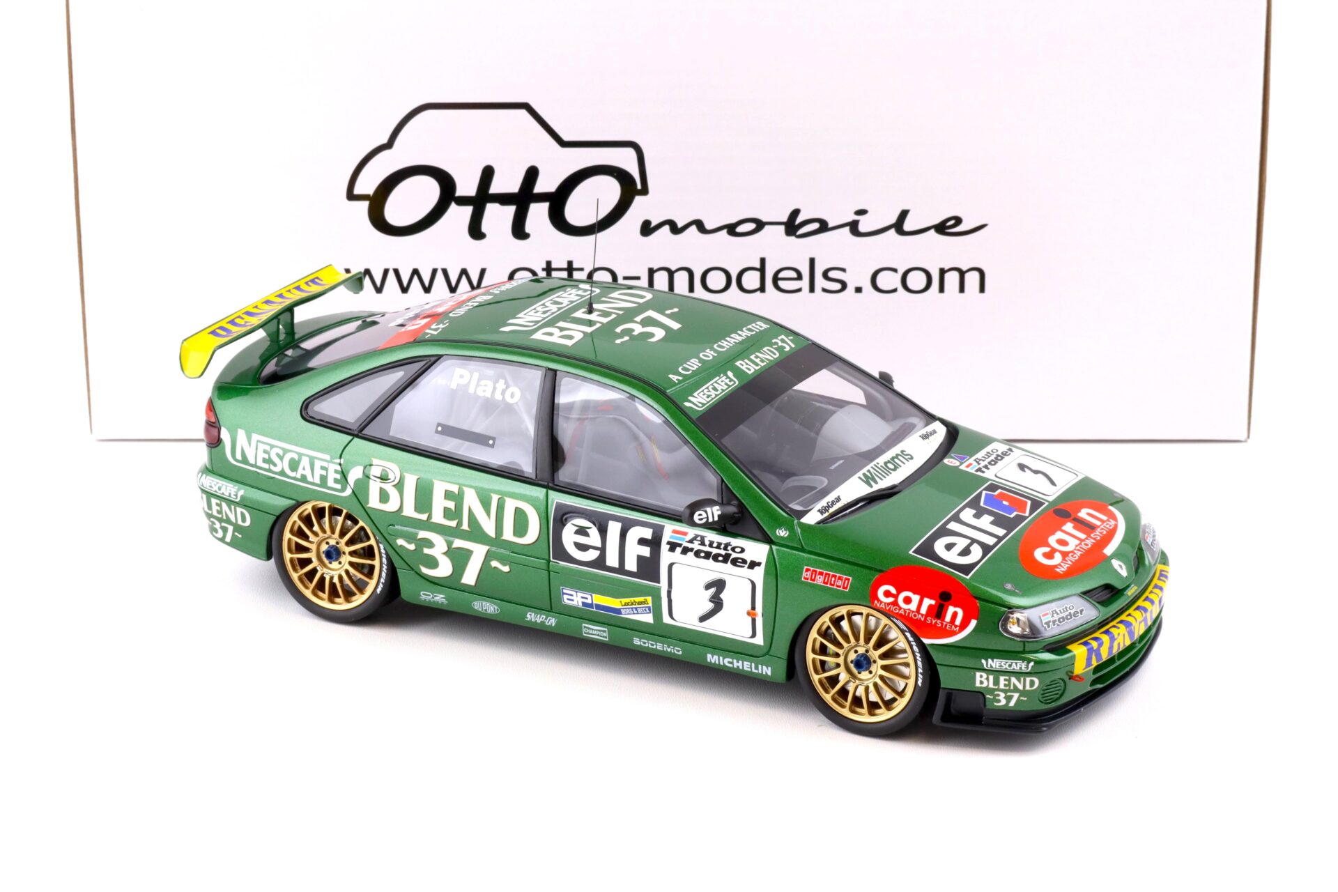 1:18 OTTO mobile OT1031 Renault Laguna BTCC J.Plato #3 Oulton Park 1998