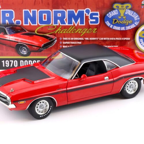 1:18 Greenlight 1970 Dodge Challenger R/T 440 SIX-Pack MR.NormÂ´s red/ black