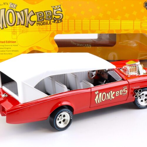 1:18 Auto World 1966 Pontiac GTO Convertible THE Monkees Mobile red/ white