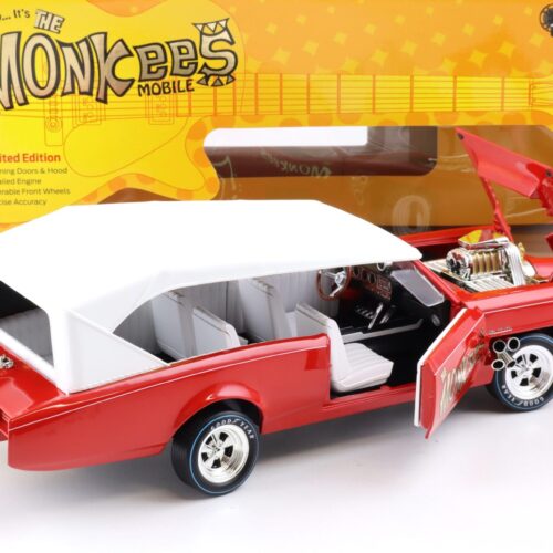 1:18 Auto World 1966 Pontiac GTO Convertible THE Monkees Mobile red/ white