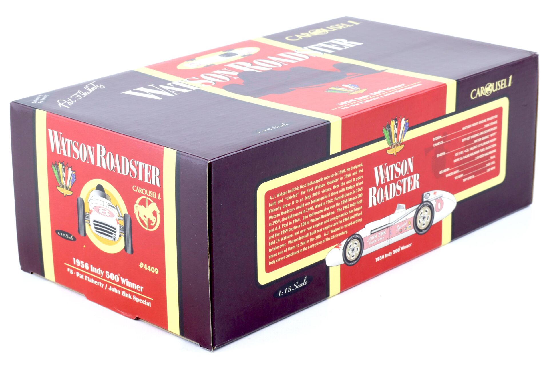 1:18 Carousel1 Watson Roadster Indy 500 Winner #8 Flaherty/ Zink 1956