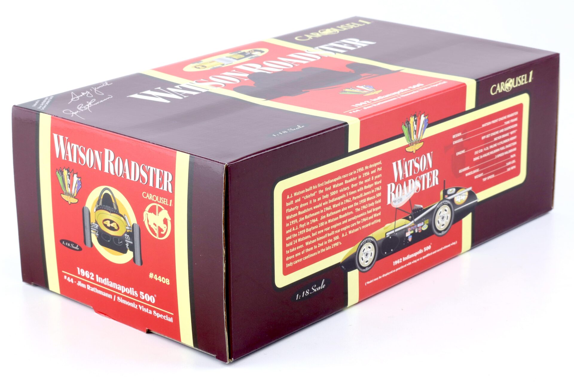 1:18 Carousel1 Watson Roadster Indianapolis 500 #44 Rathmann/ Vista 1962