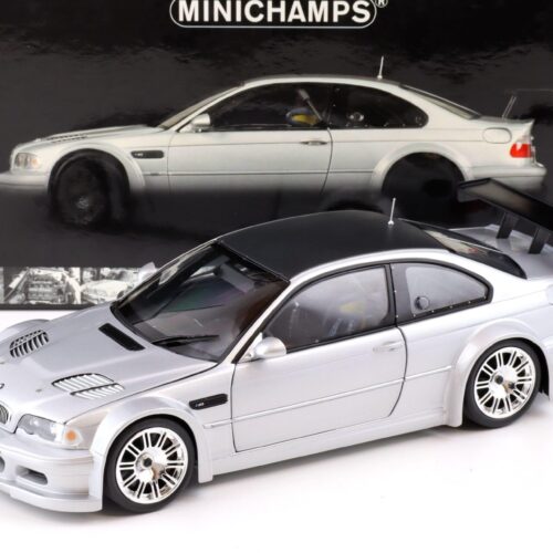 1:18 Minichamps BMW M3 GTR E46 Street 2001 silver with Carbon roof