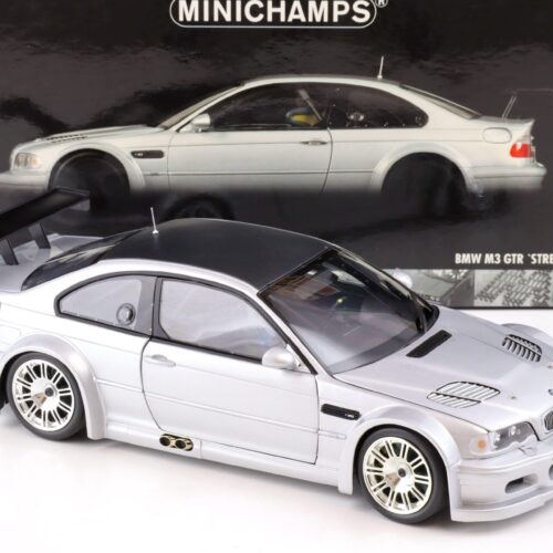 1:18 Minichamps BMW M3 GTR E46 Street 2001 silver with Carbon roof