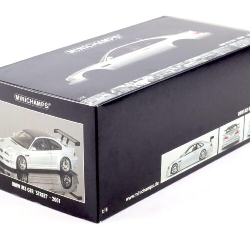 1:18 Minichamps BMW M3 GTR E46 Street 2001 silver with Carbon roof