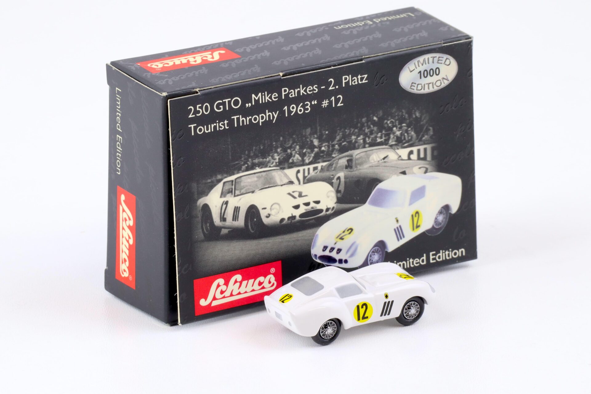 Schuco Piccolo Ferrari 250 GTO Tourist Trophy 2.Platz #12 Mike Parkes 1963