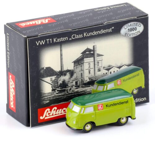 Schuco Piccolo VW T1 Kasten Bus Claas Kundendienst green