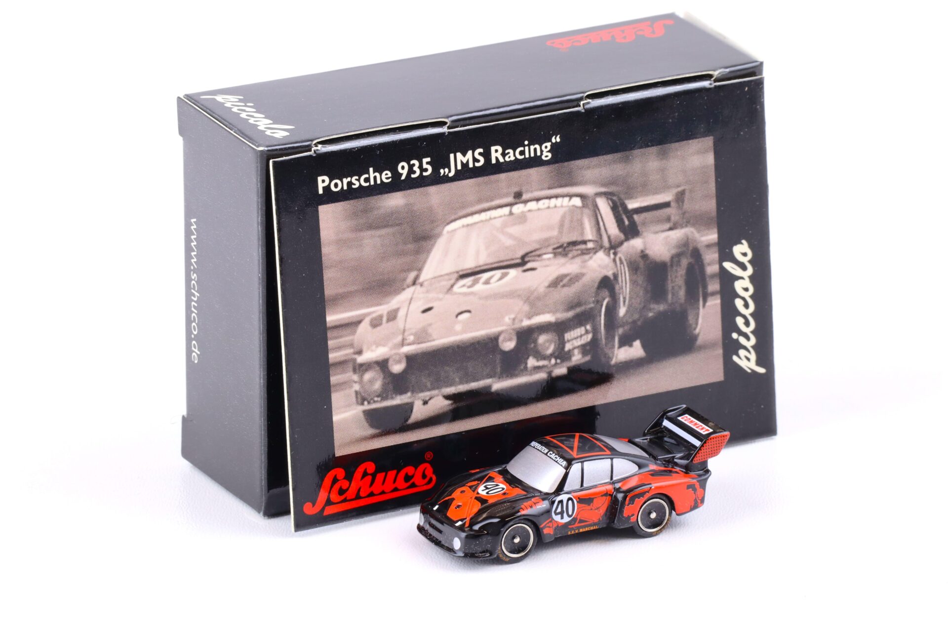Schuco Piccolo Porsche 935 JMS Racing #40 black/ red