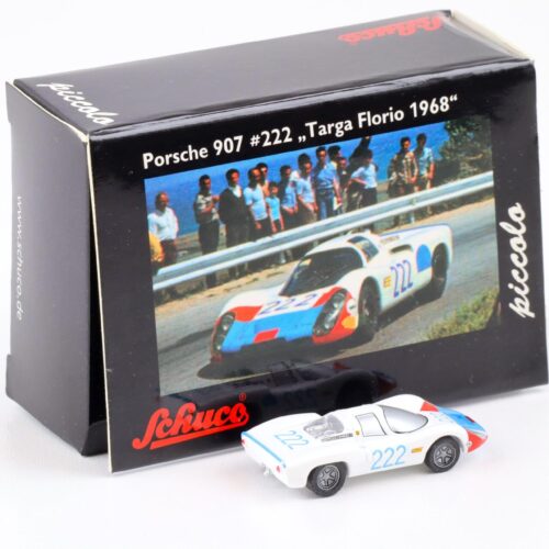 Schuco Piccolo Porsche 907 #222 Targa Florio 1968 white/ red/ blue