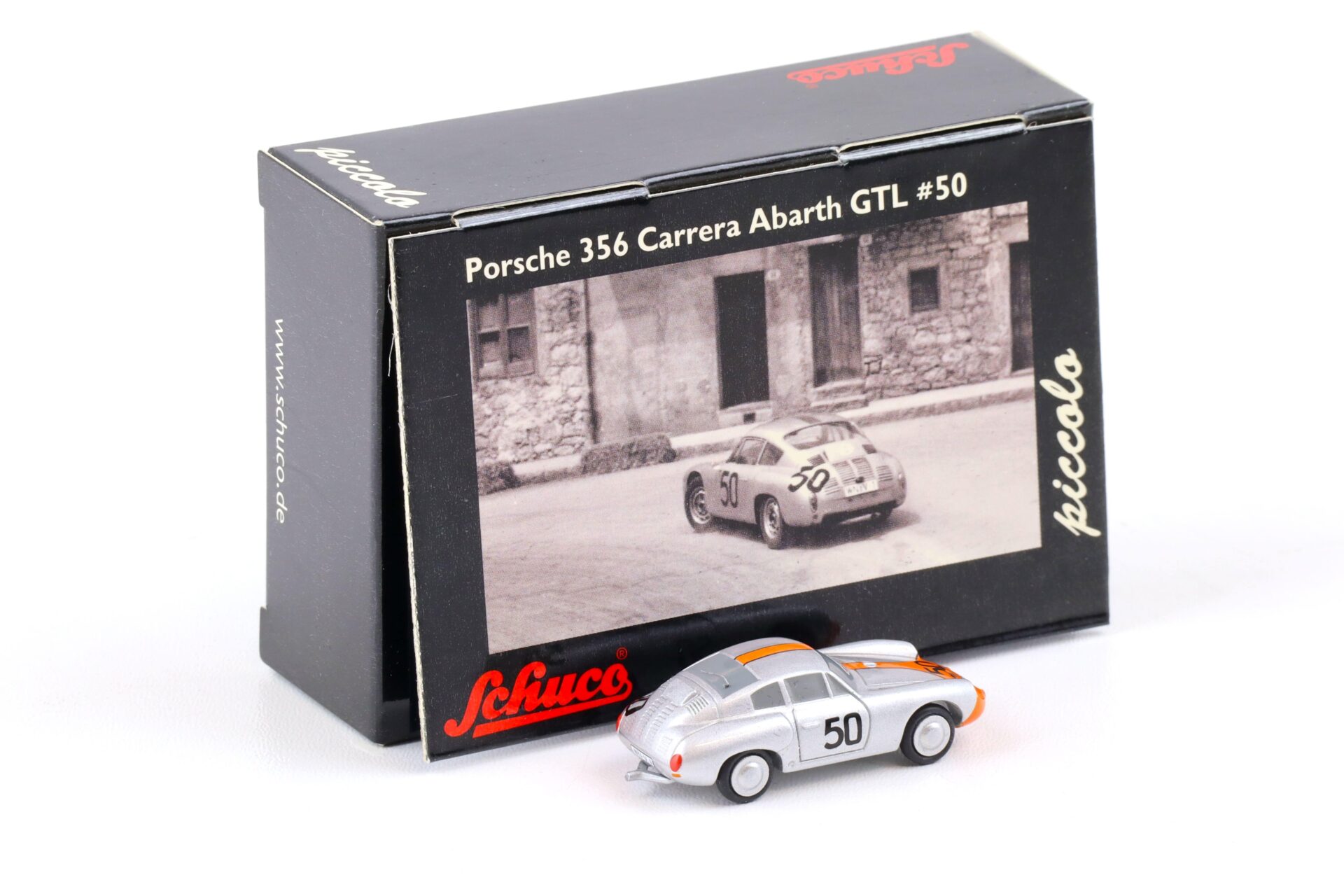 Schuco Piccolo Porsche 356 Carrera Abarth GTL #50 silver