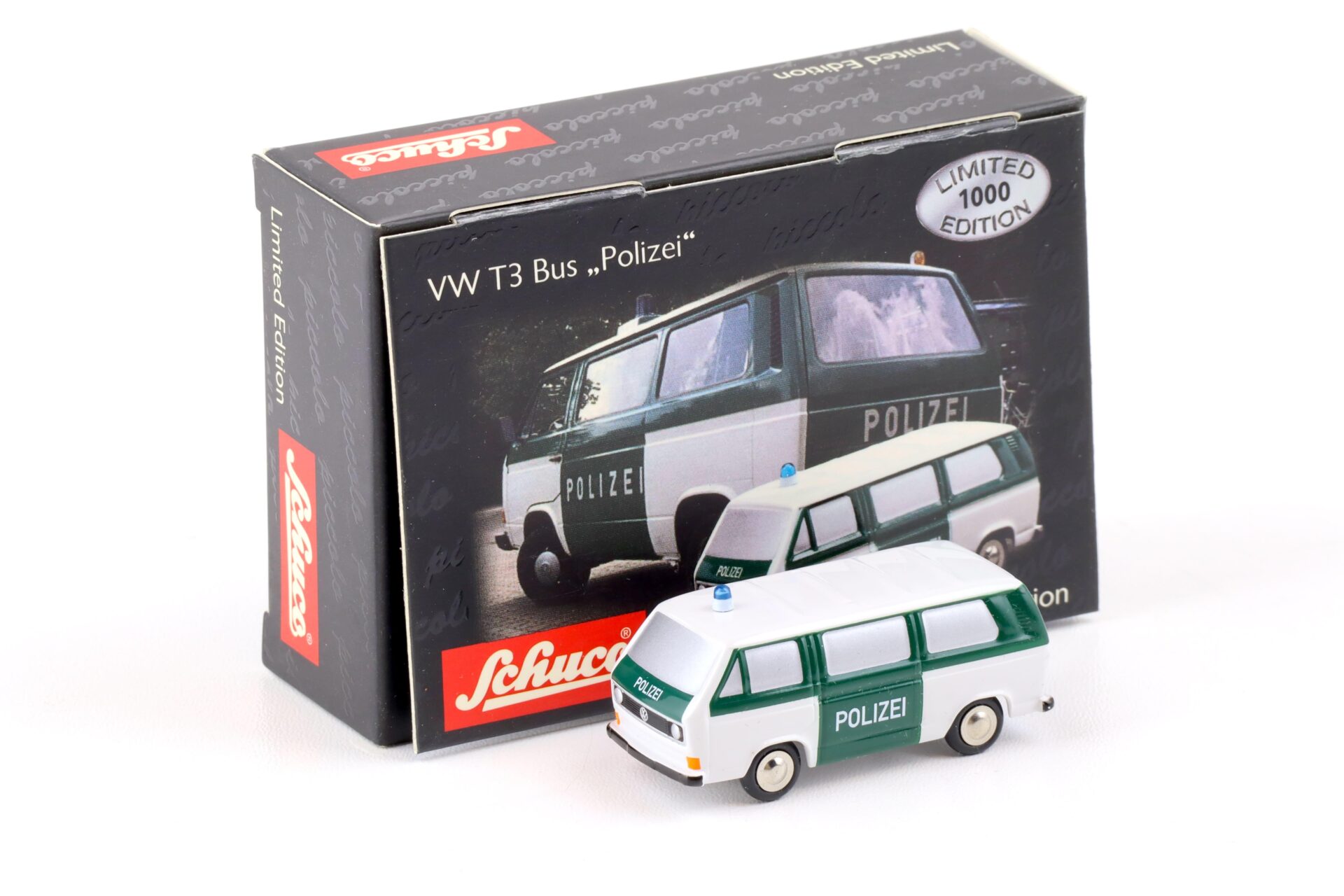 Schuco Piccolo VW T3 Bus Polizei white/ green