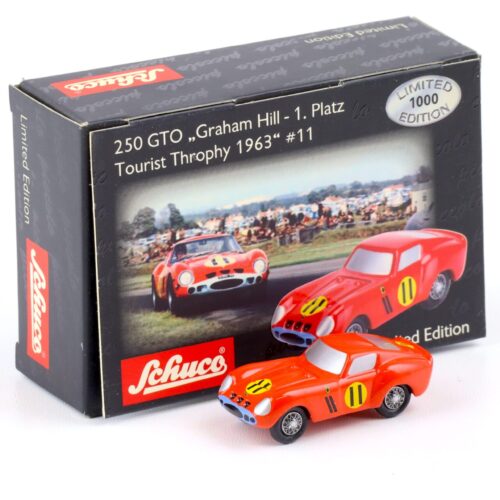 Schuco Piccolo Ferrari 250 GTO #11 Graham Hill 1. Platz Tourist Trophy 1963 red