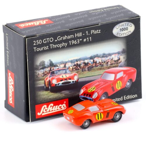Schuco Piccolo Ferrari 250 GTO #11 Graham Hill 1. Platz Tourist Trophy 1963 red
