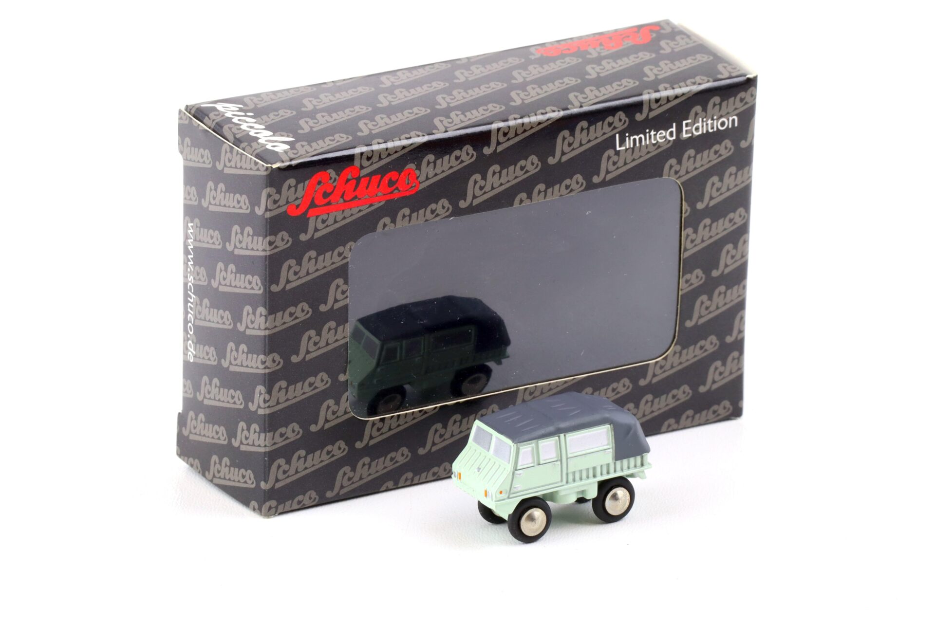 Schuco Piccolo Steyr-Puch Haflinger closed Top light green