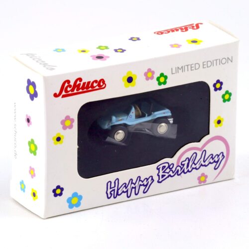 Schuco Piccolo VW Beach Buggy Happy Birthday 2016 blue