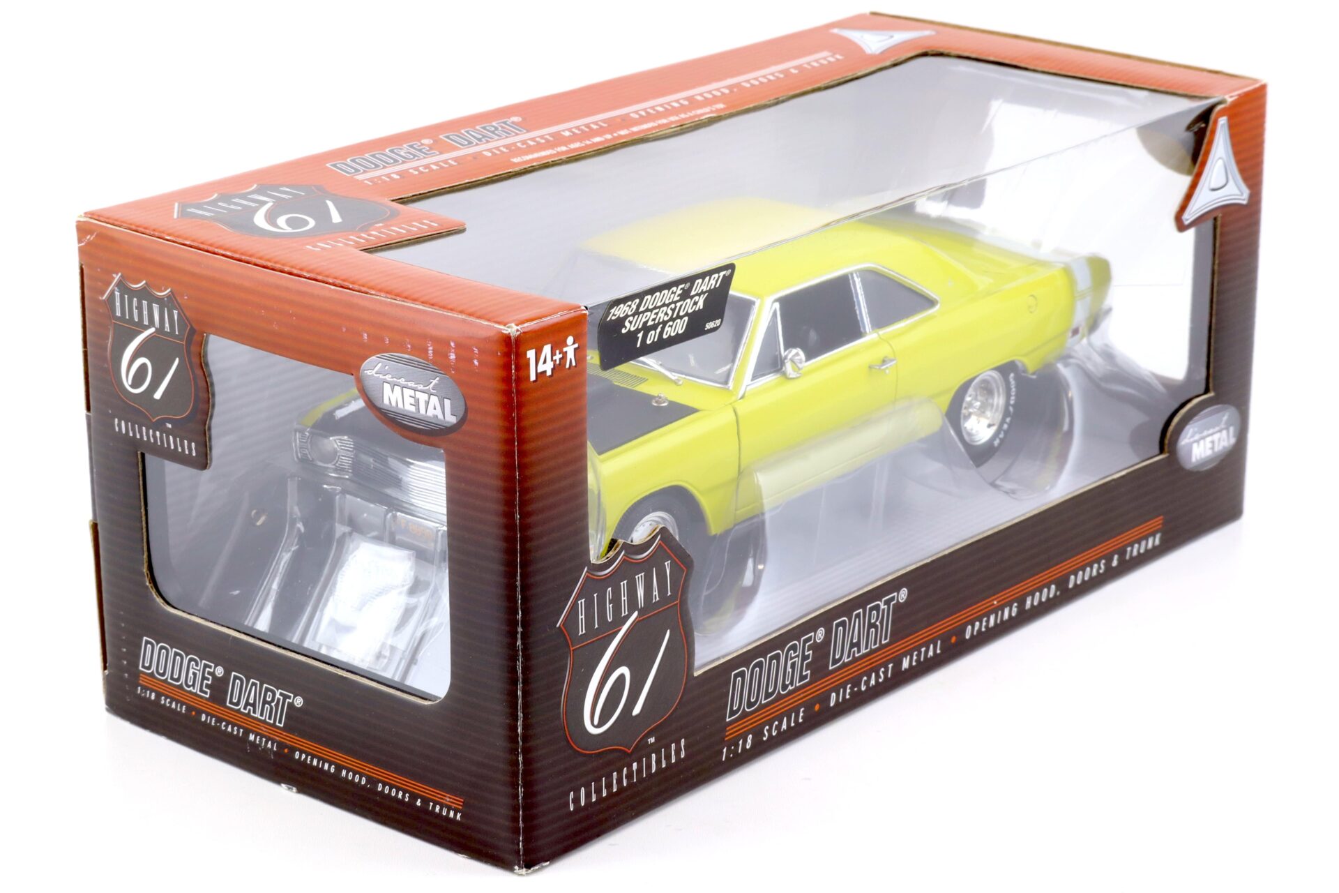 1:18 Highway61 Dodge Dart Superstock Coupe 1968 light green-yellow
