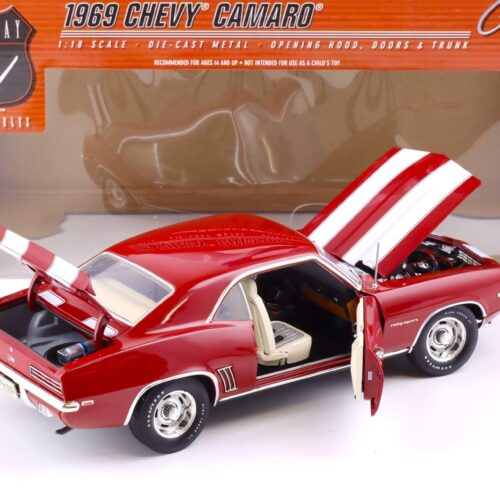 1:18 Highway61 Chevrolet Camaro Z/28 Rally-Sport Coupe 1969 red/ white stripes
