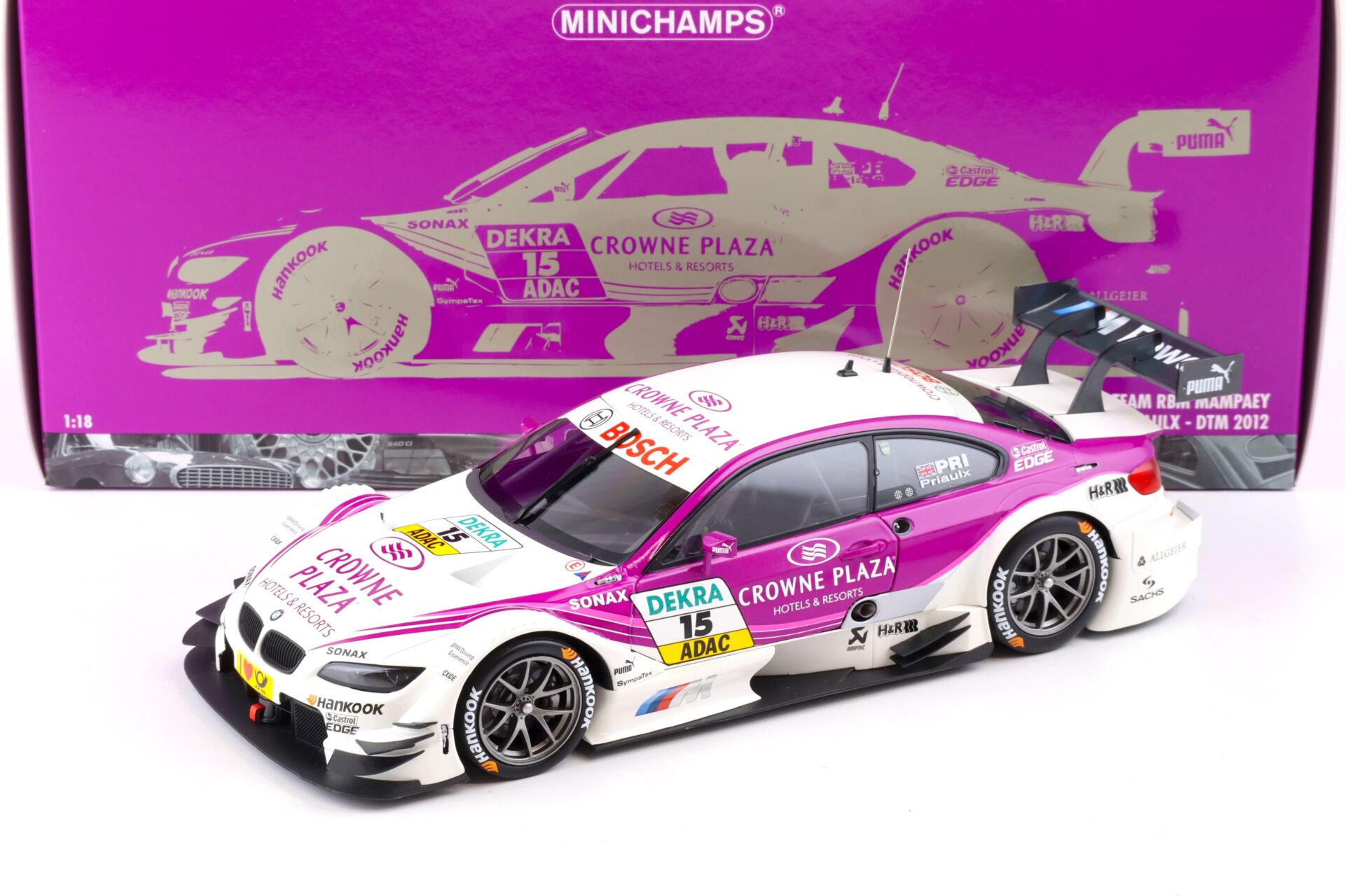 1:18 Minichamps BMW M3 E92 DTM BMW Team RBM Mampaey A.Priaulx DTM 2012