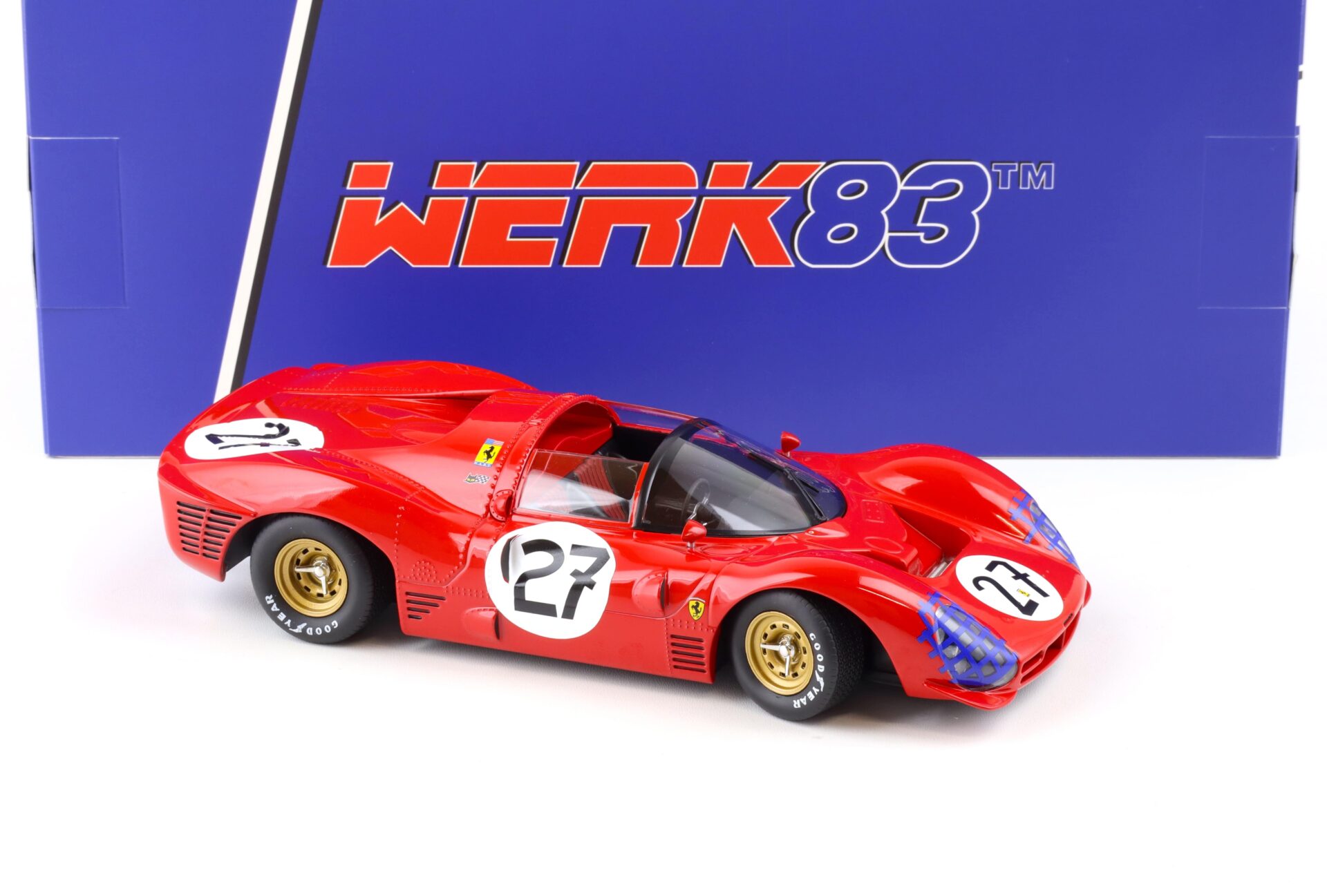 1:18 WERK83 Ferrari 330 P3 Spyder 24h Le Mans 1966 Ginther/ Rodriguez #27 red