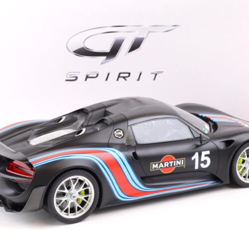 1:12 GT Spirit ZM084 Porsche 918 Spyder Weissach Package matt black Martini Livery
