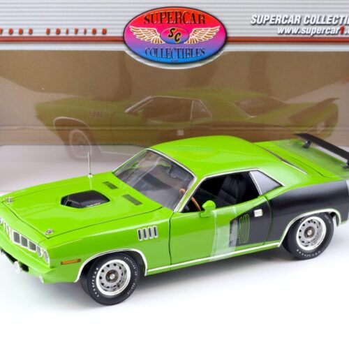 1:18 Highway61 Supercar 1971 Plymouth Cuda Barracuda 440 Coupe green 50252