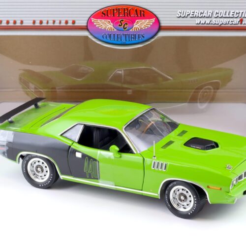 1:18 Highway61 Supercar 1971 Plymouth Cuda Barracuda 440 Coupe green 50252