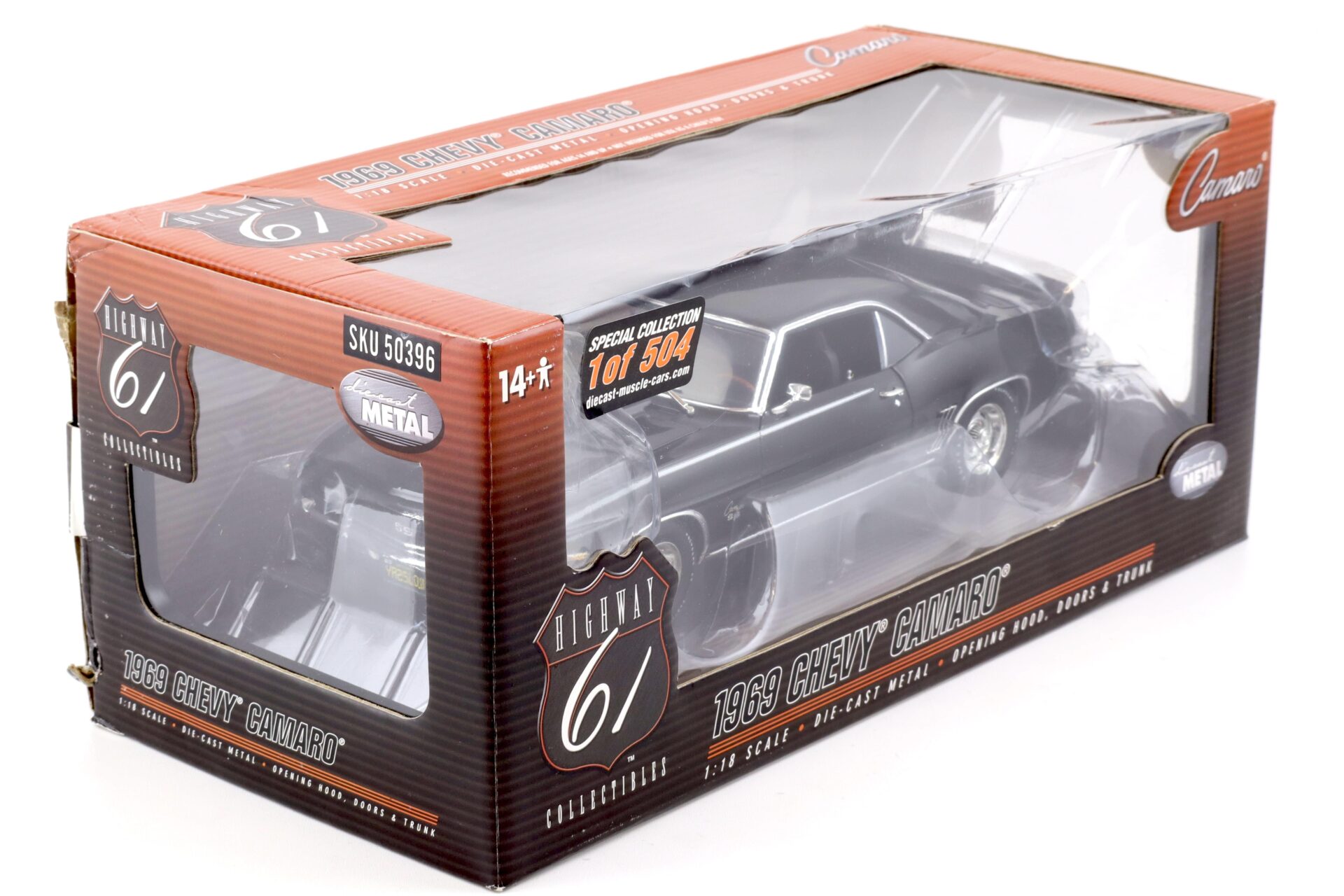 1:18 Highway61 Chevrolet Camaro SS 396 Coupe 1969 black/ white stripe