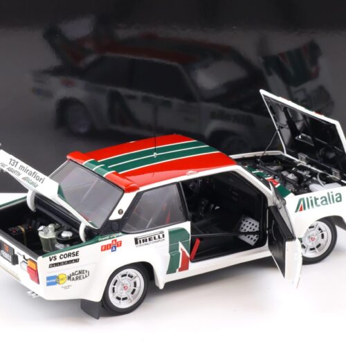 1:18 Kyosho Fiat 131 ABARTH Rally Portugal 1978 Munari #1 Diecast 08376B - Image 4