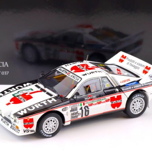 1:18 Kyosho Lancia 037 Rally Costa Smeralda 1983 Cunico #16 WÜRTH Diecast 08306C