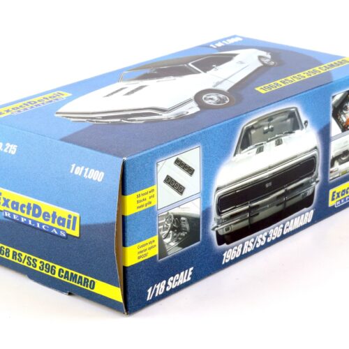 1:18 Exact Detail 1968 Chevrolet Camaro RS/SS 396 Coupe white/ black vinyl roof WCC215