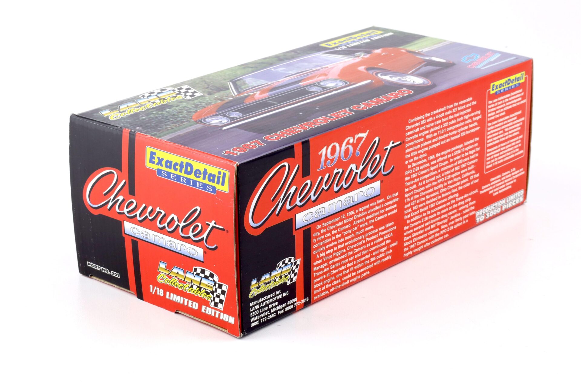 1:18 Exact Detail Chevrolet Camaro Z-28 Coupe 1967 red/ black vinyl roof