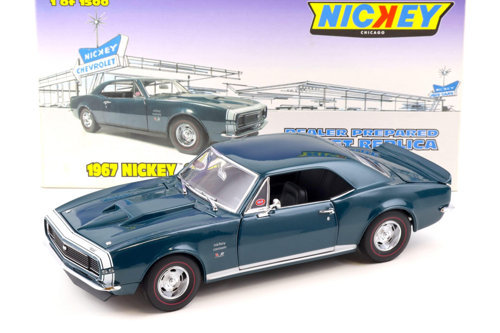 ID 86057 orig.jpg 1:18 Exact Detail 1967 Nickey Chevrolet Camaro SS/RS 427 Coupe turquoise