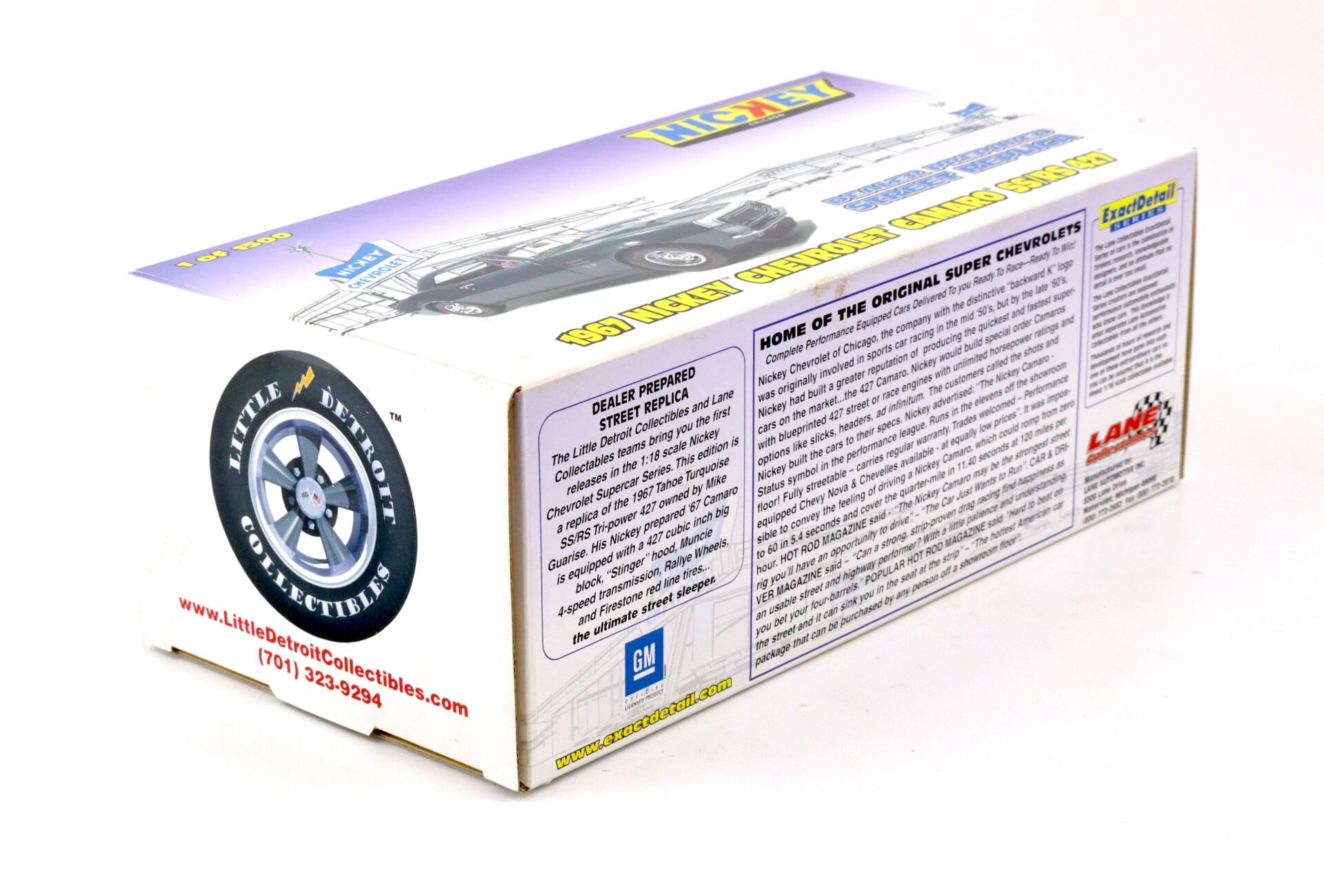 1:18 Exact Detail 1967 Nickey Chevrolet Camaro SS/RS 427 Coupe turquoise