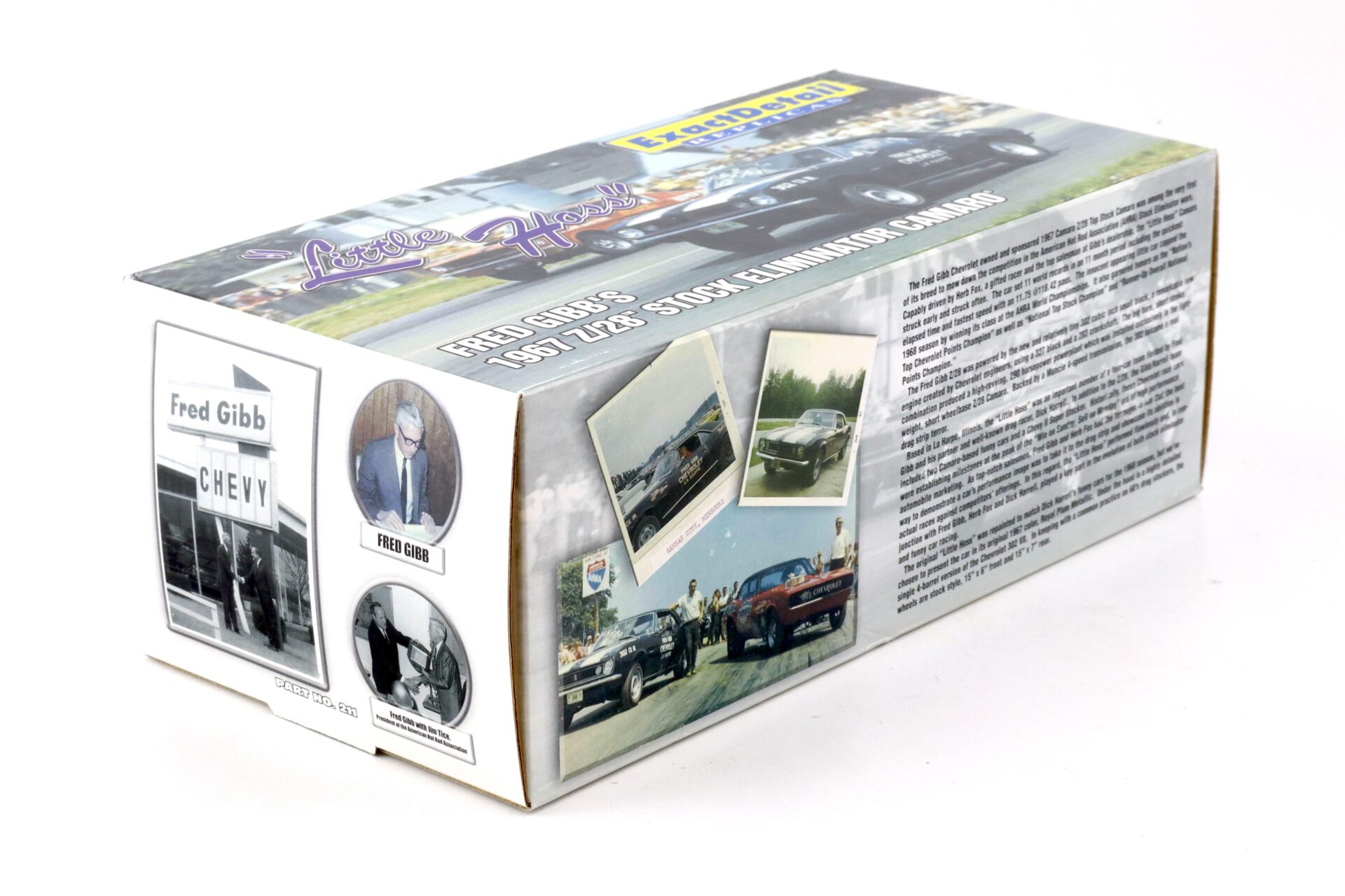 1:18 Exact Detail FRED GIBBÂ´s 1967 Chevrolet Camaro Z/28 Stock Eliminator WCC211