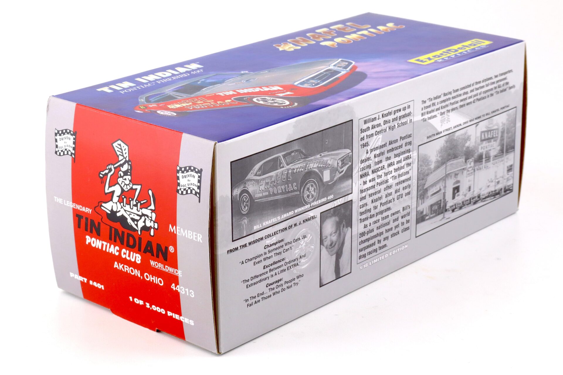 1:18 Exact Detail Pontiac Firebird 400 Tin Indian Knafel Pontiac red/ silver WCC401