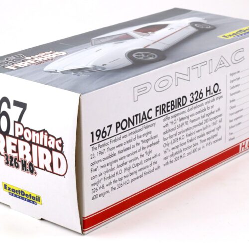 1:18 Exact Detail 1967 Pontiac Firebird 326 H.O. Coupe white WCC405
