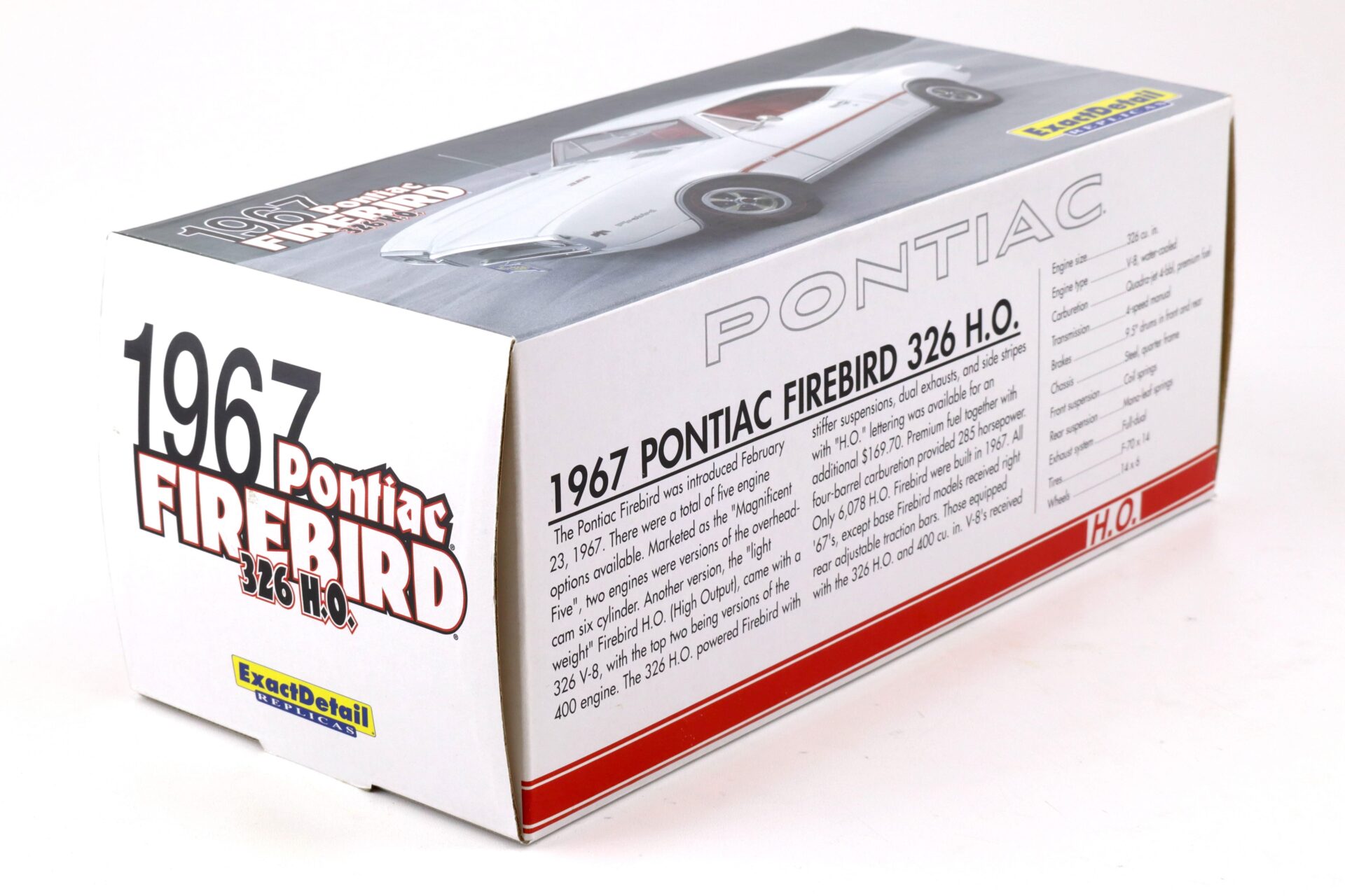 1:18 Exact Detail 1967 Pontiac Firebird 326 H.O. Coupe white WCC405