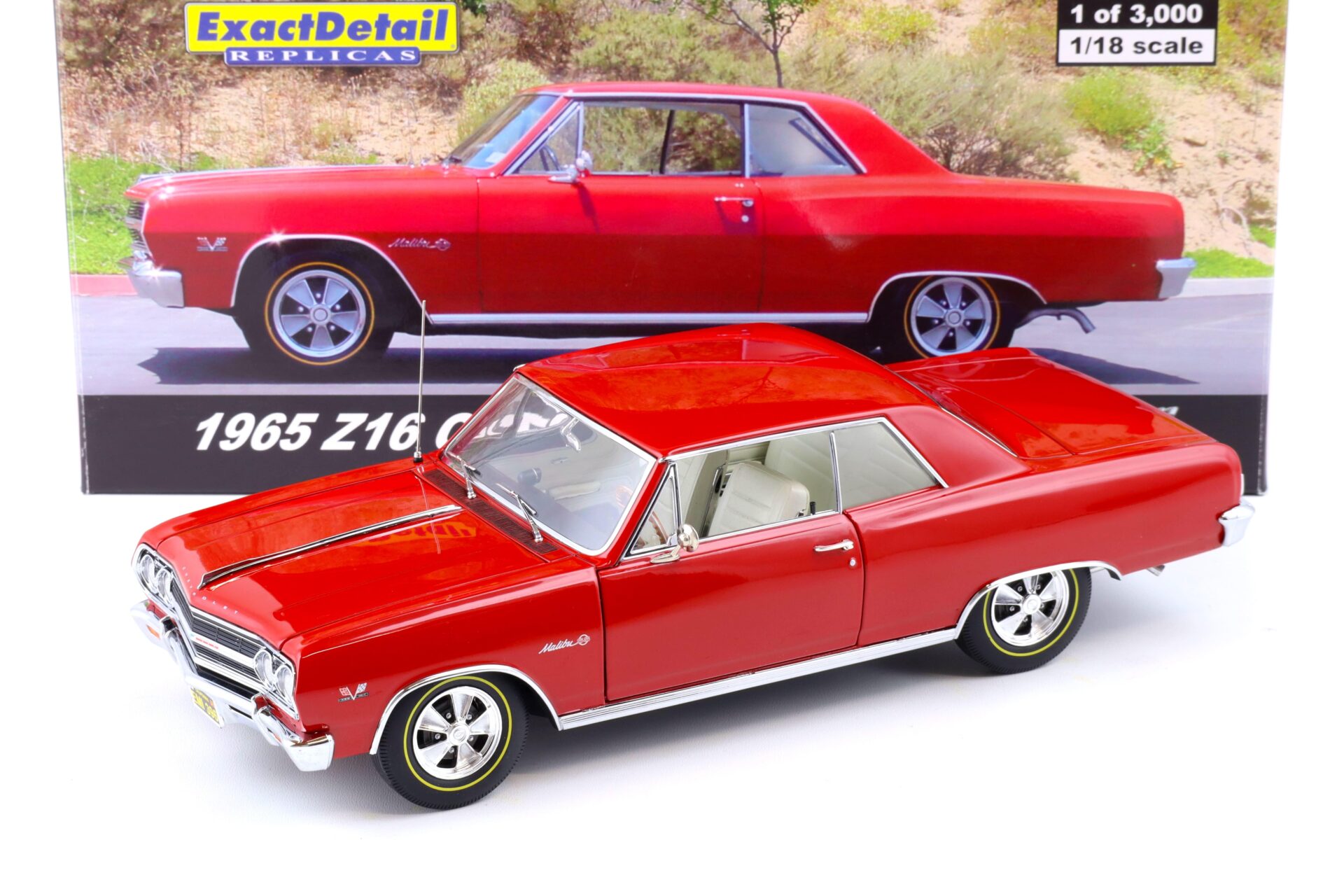 1:18 Exact Detail Chevrolet Chevelle Z16 Malibu SS Coupe 1965 red WCC501