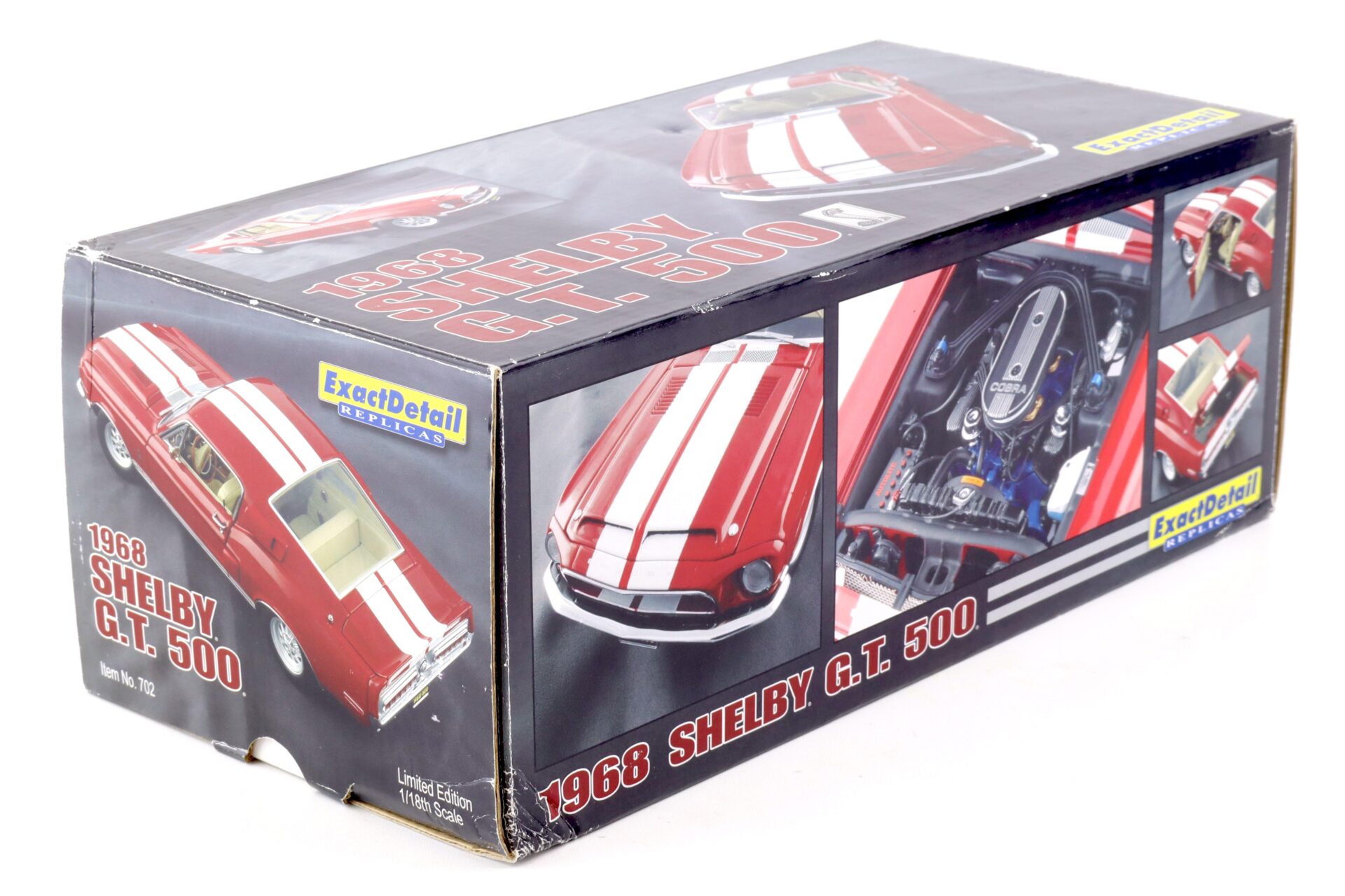 1:18 Exact Detail 1968 Shelby GT 500 Coupe Candyapple red/ white WCC702