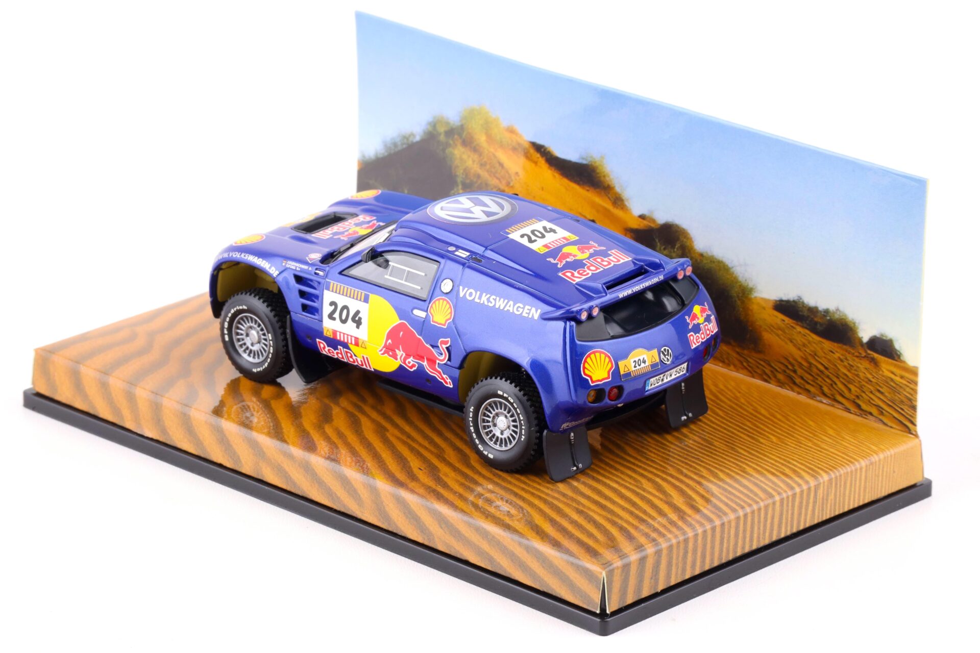 1:43 Minichamps VW Race Touareg #204 Red Bull blue VW DEALER