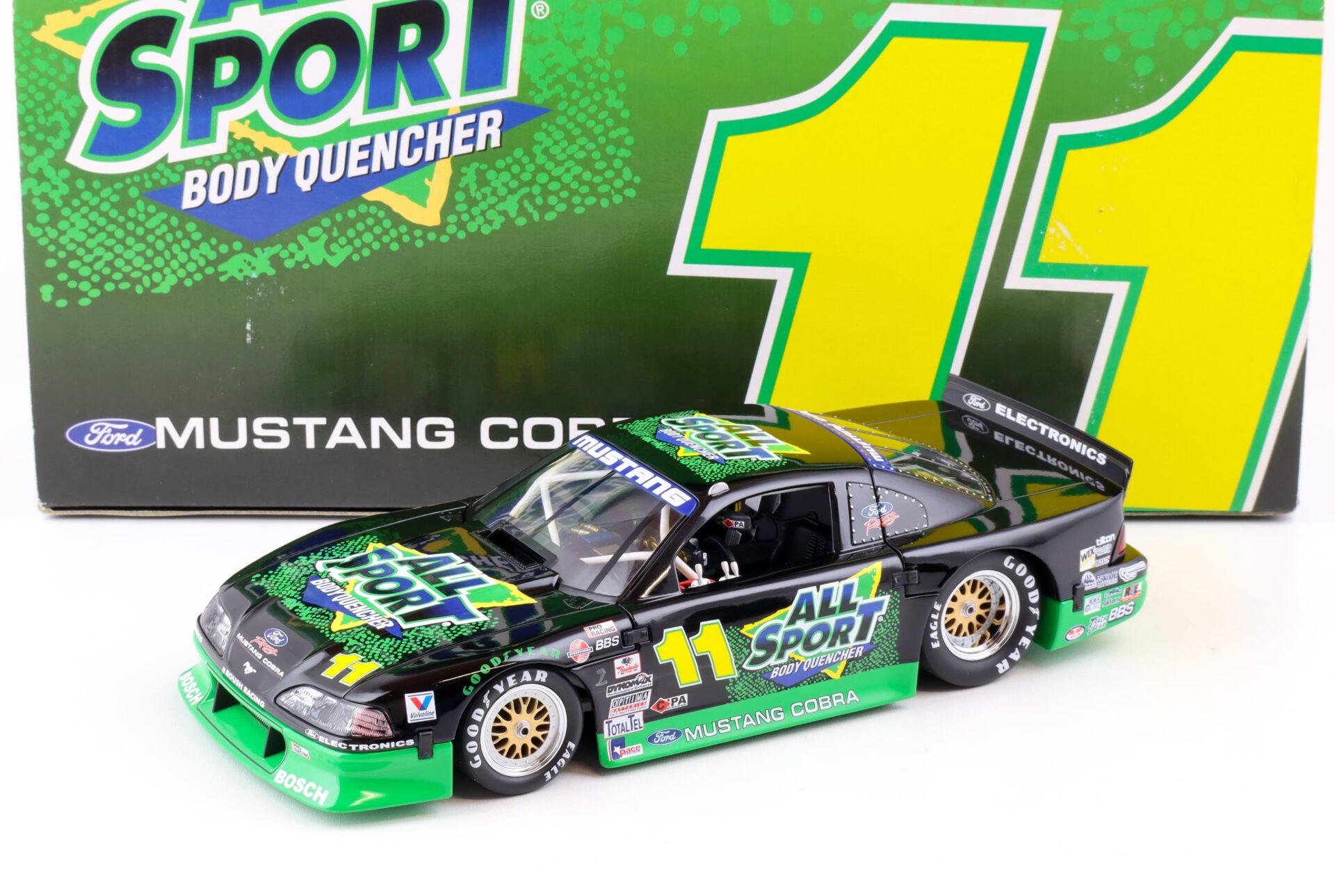 1:18 GMP 1997 Ford Mustang Cobra All Sports Body Quencher #11 Limited 1000 pcs.