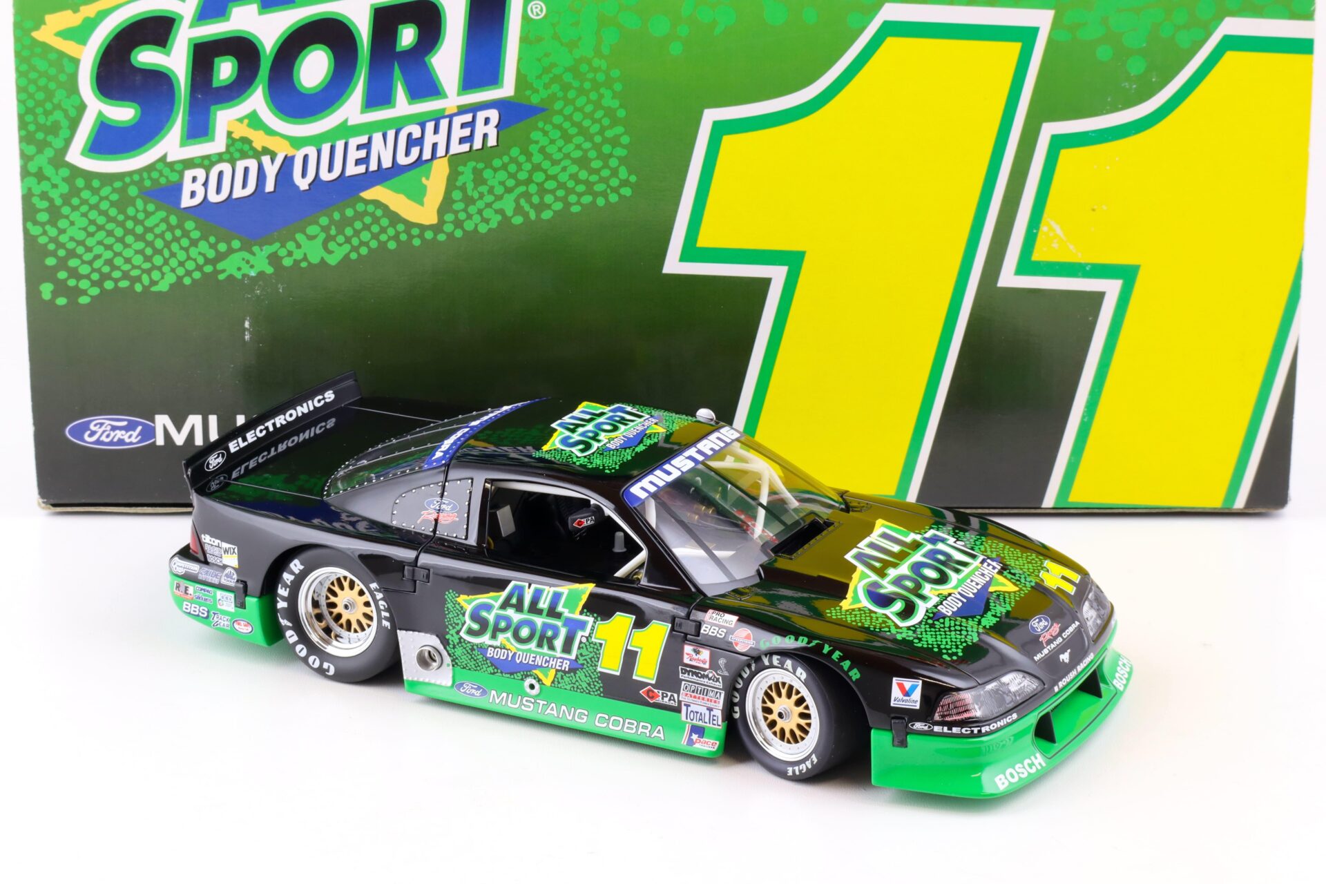 1:18 GMP 1997 Ford Mustang Cobra All Sports Body Quencher #11 Limited 1000 pcs.
