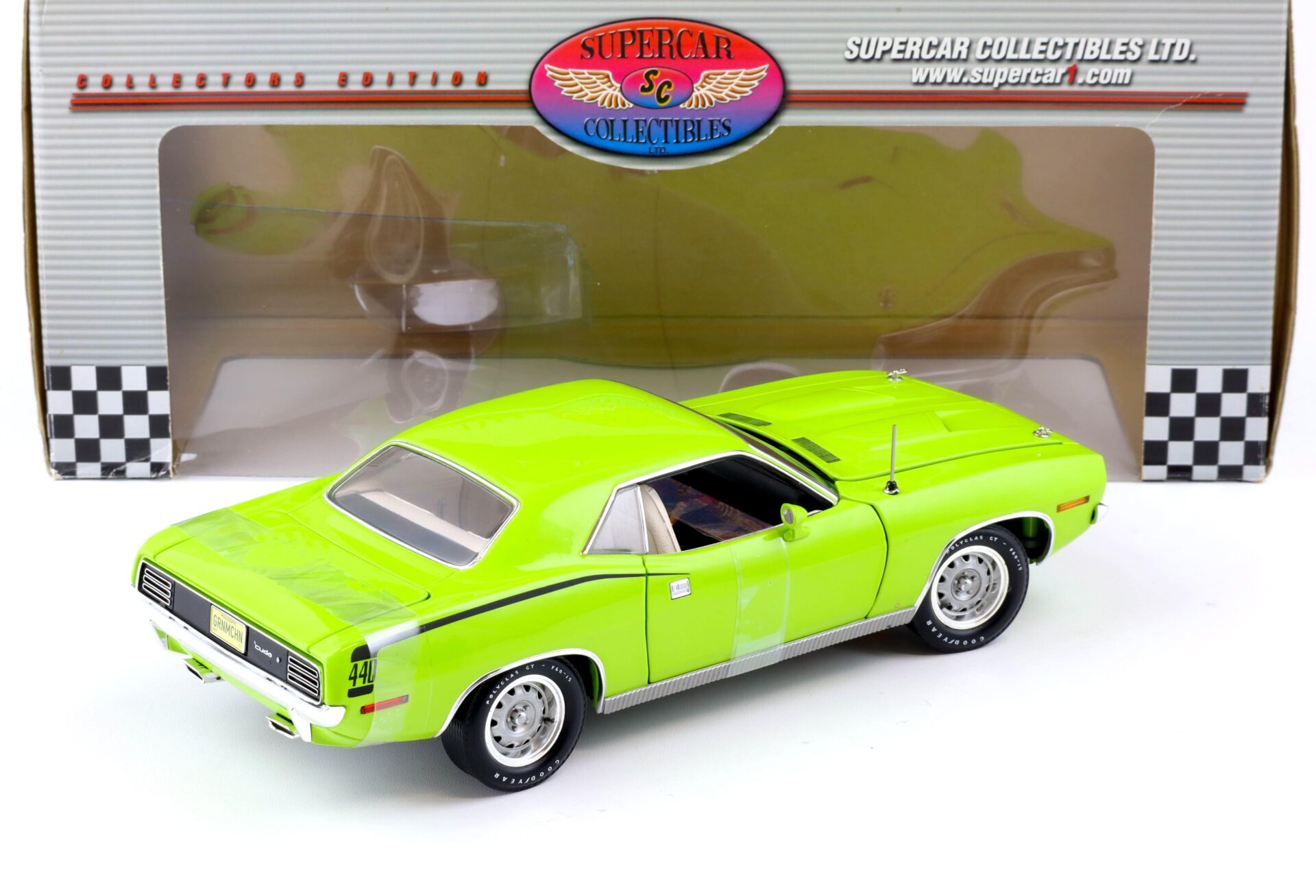 1:18 Highway61 Supercar 1970 Plymouth Cuda Barracuda 440 Coupe green 50228